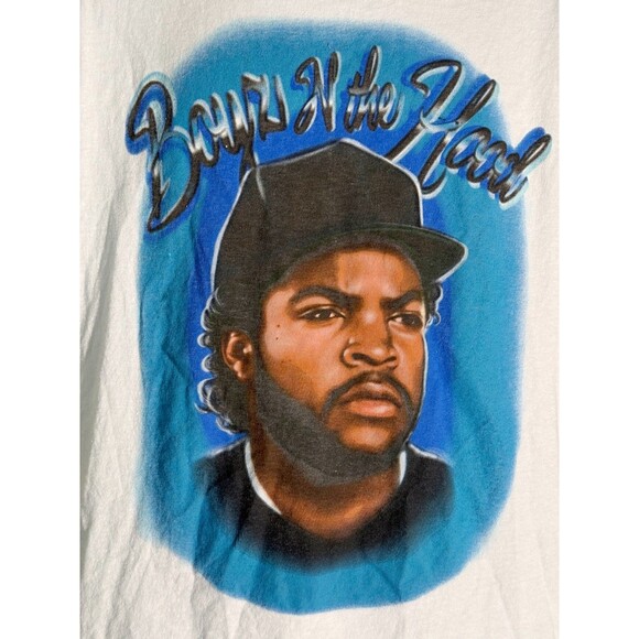 BOYZ N THE HOOD ICE CUBE Short Sleeve White T-Shirt Large - Picture 2 of 4